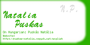 natalia puskas business card